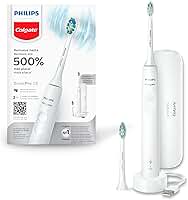 Philips Colgate Escova De Dente Elétrica Sonic Pro 35, Remove 500% Mais Placa, 2 Modos, Sensor De Pressão, Recarregável, Bivolt, 2 Cabeças, Estojo De Viagem