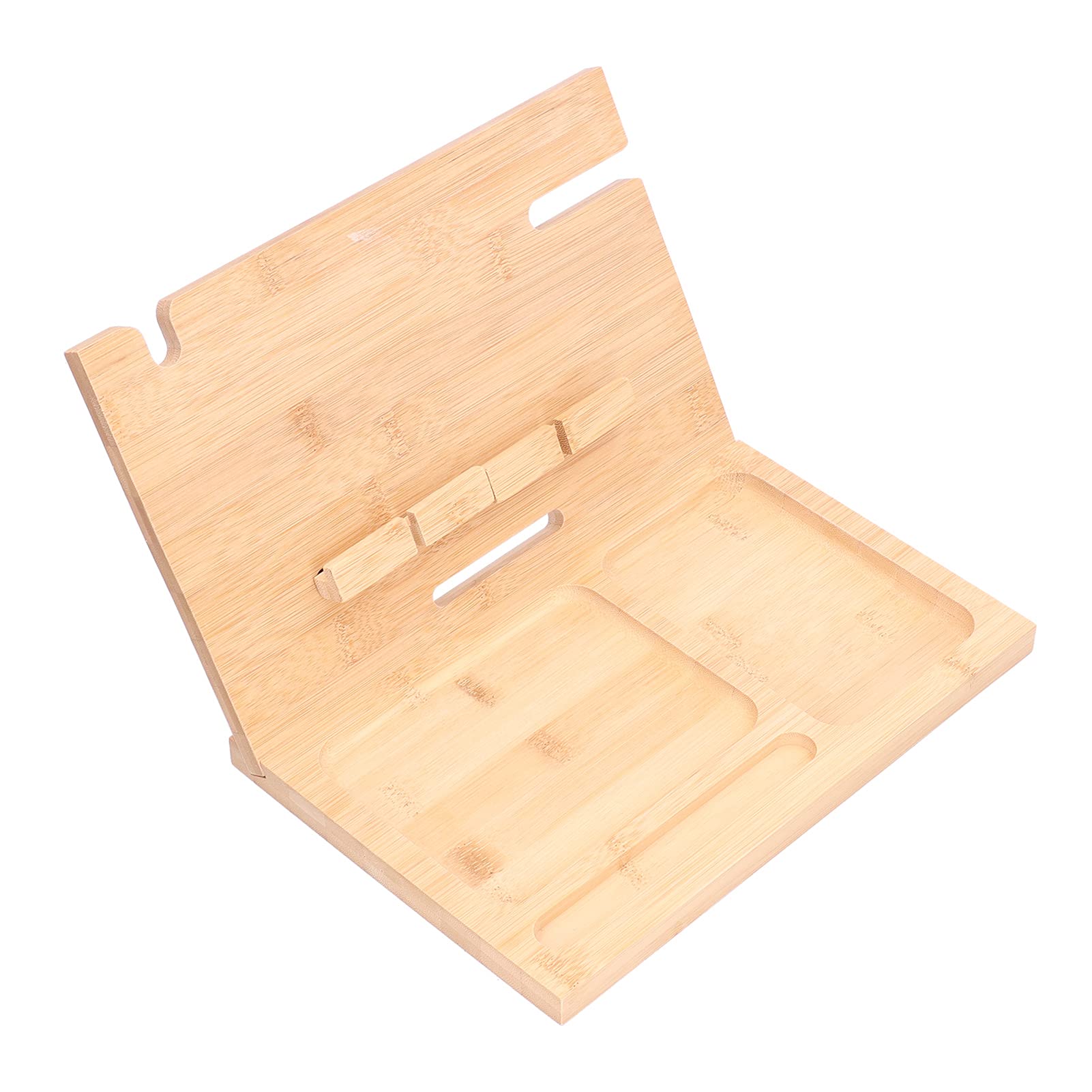 Handy-Ständer aus Bambus, Stauraum-Design für Schreibtisch,
