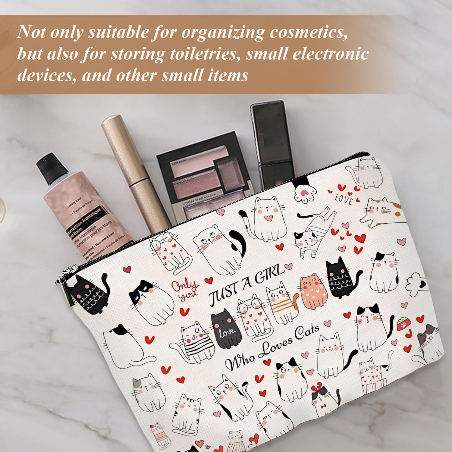 Borse Cosmetiche Da 2 Pezzi Per Cani E Gatti Dei Cartoni Animati, Borse Da Toilette Da Viaggio Portatili, Piccoli Oggetti Da Organizzare, Regali Per Gli Amanti Degli Animali.