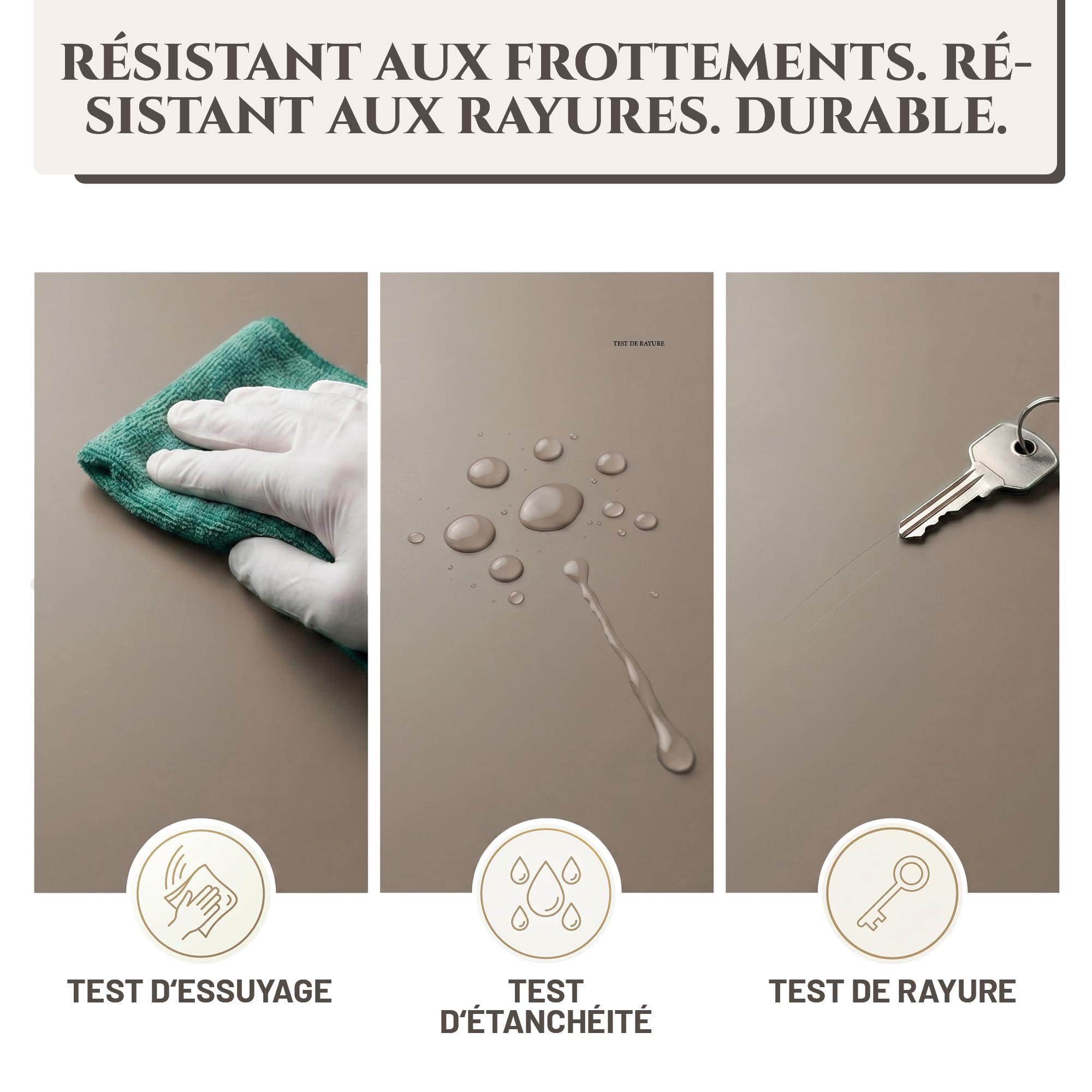 LM Peinture Meuble 500 ml - Sable - | Peinture Meuble Cuisine Sans Ponçage | Haute Couvrance pour Intérieur et Extérieur | Faible Odeur et Écologique
