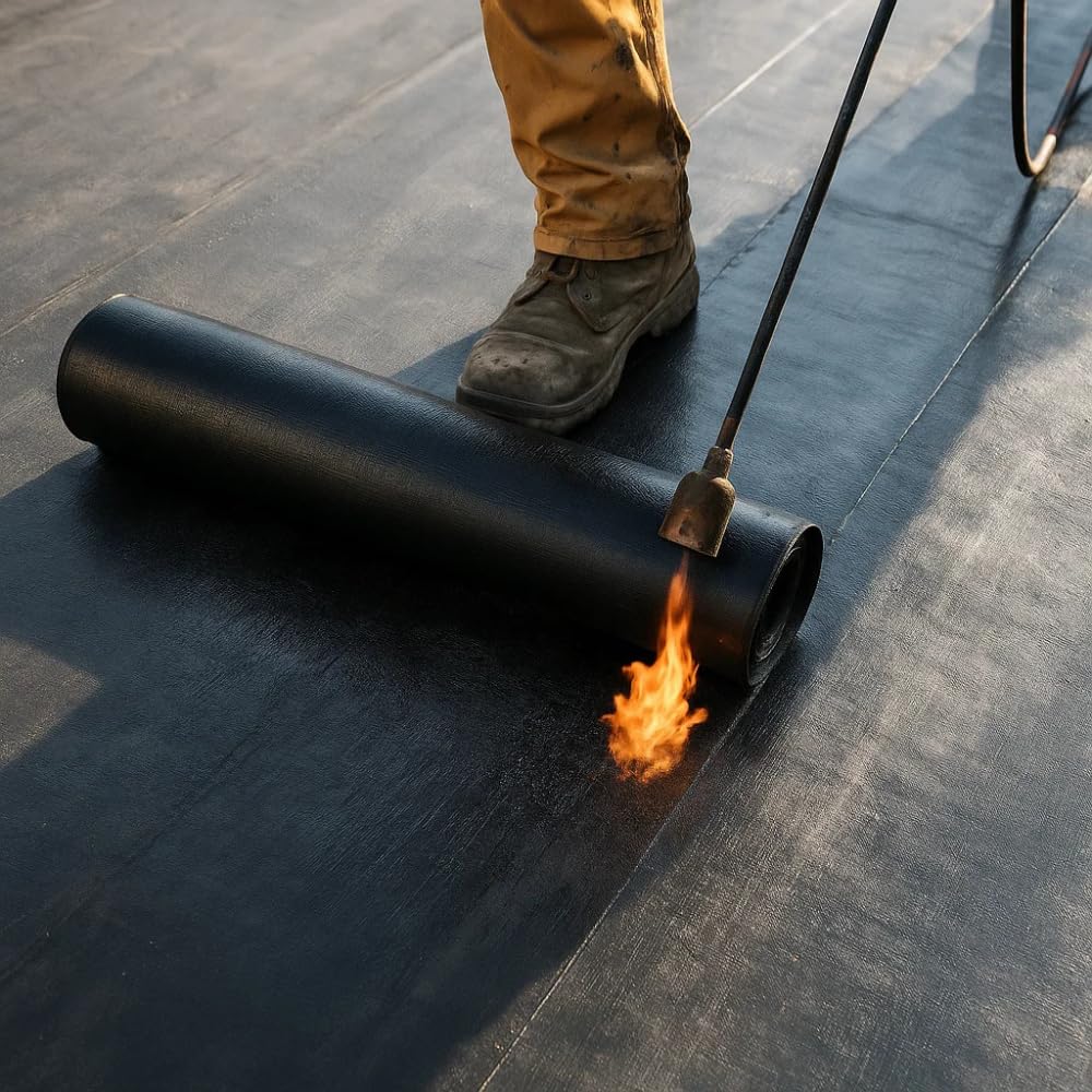 FORTUNATO Membrana Bituminosa Impermeabilizzazione CASASCIUTTA (-5°C) Tetti Terrazze Coperture Cannello Rotolo 1 x 10 m (3 Kg/m²)
