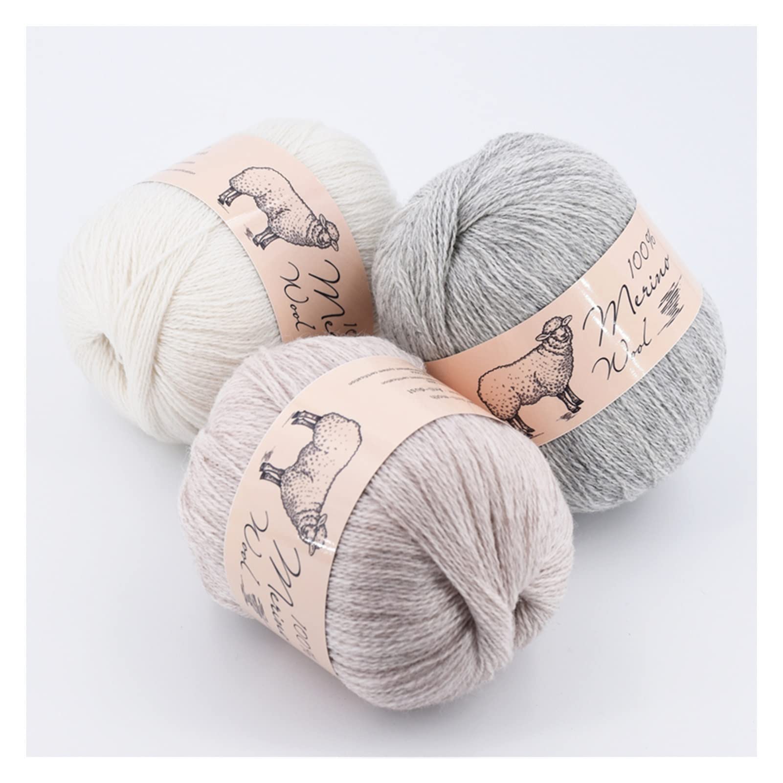 Hilado de Lana de 6 unids for Tejer a Mano de Punto de Verano Medio-Fino Suave de Ganchillo Hilo de Lana otoño Invierno Ropa Bufanda Hilo 50 g Ovillos Lanas (Color : 13)
