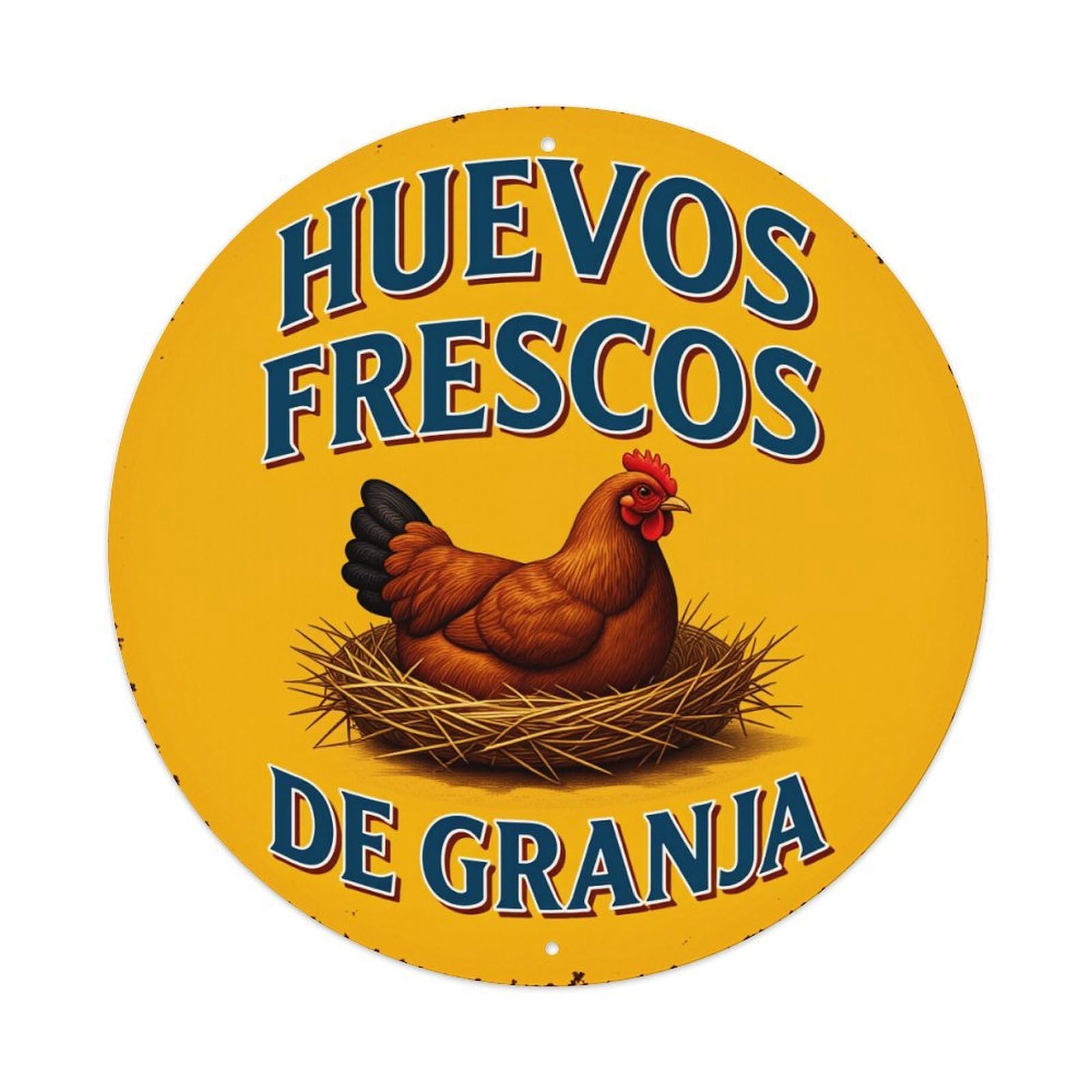 Fresh Farm Eggs Metal Tin Sign Vintage Garden Bedroom Cafe Bar Man Cave Home Wall Decor Metal Poster 8x8 inches