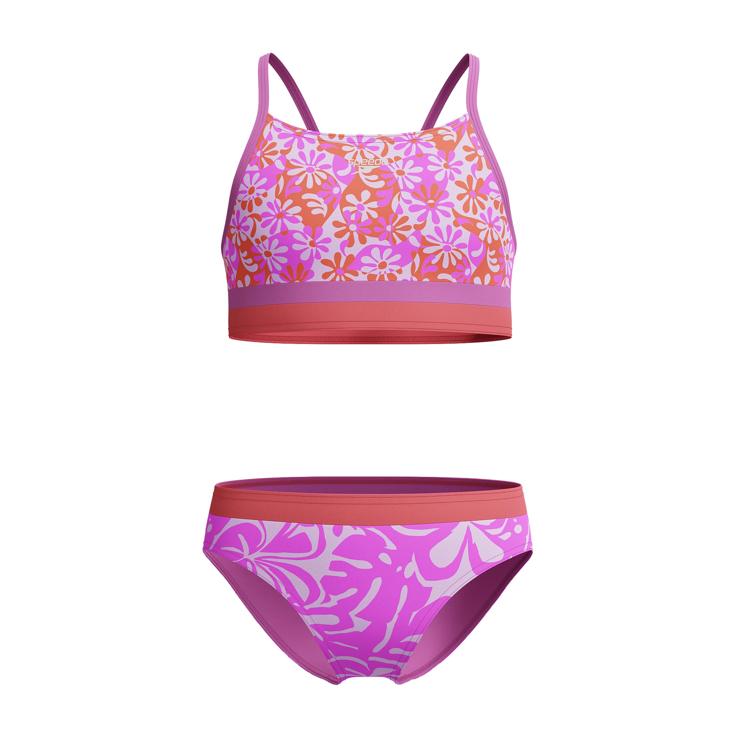 Speedo Girl's Swimsuit Two Piece Bikini Set