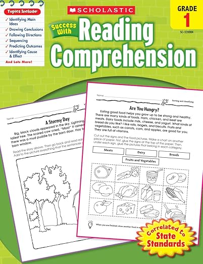 Scholastic Success With Reading Comprehension: Grade 1 Workbook