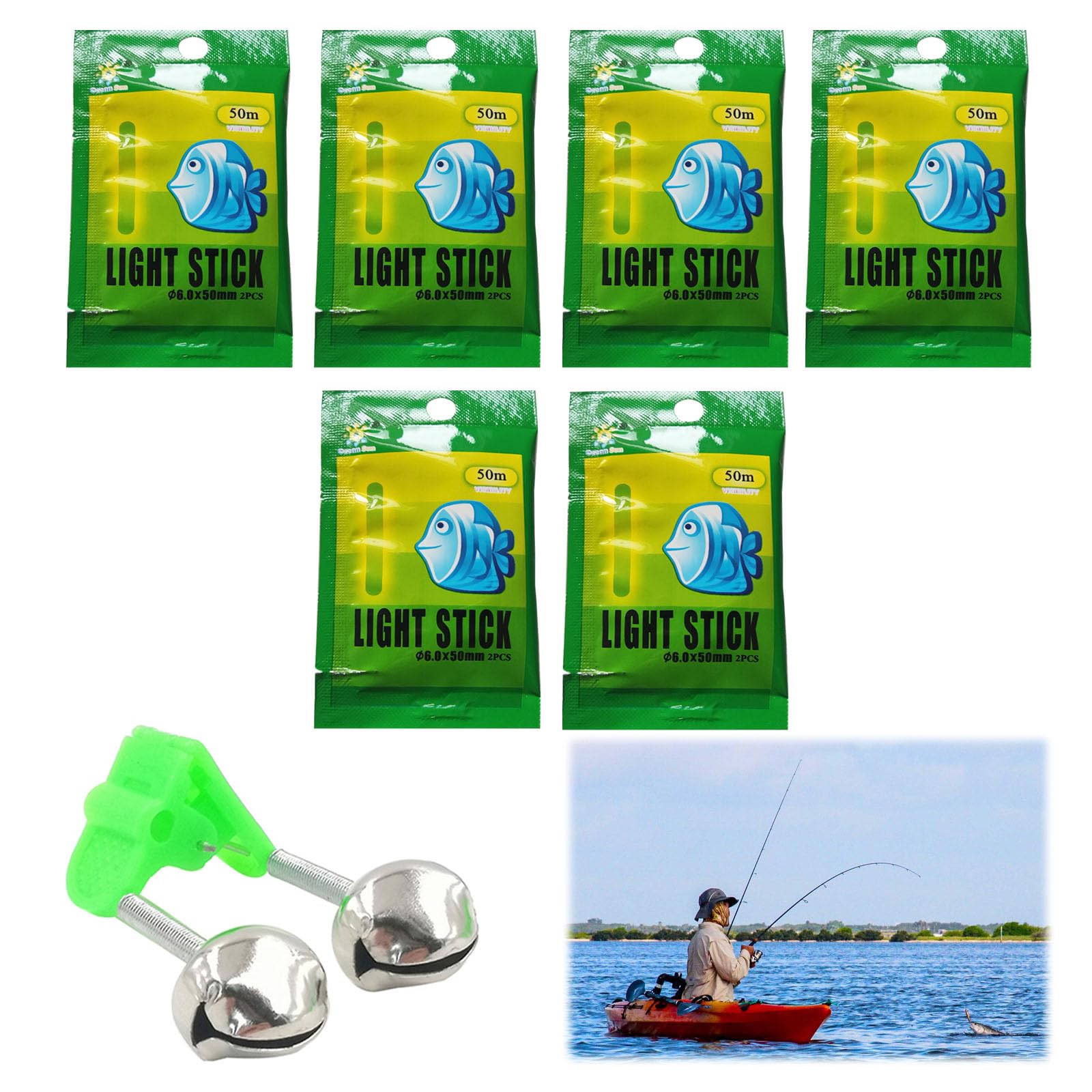 QualyQualy Lot De 20 Bâtons Fluorescents à Clipser Pour Canne A Peche 33 A 37 Mm