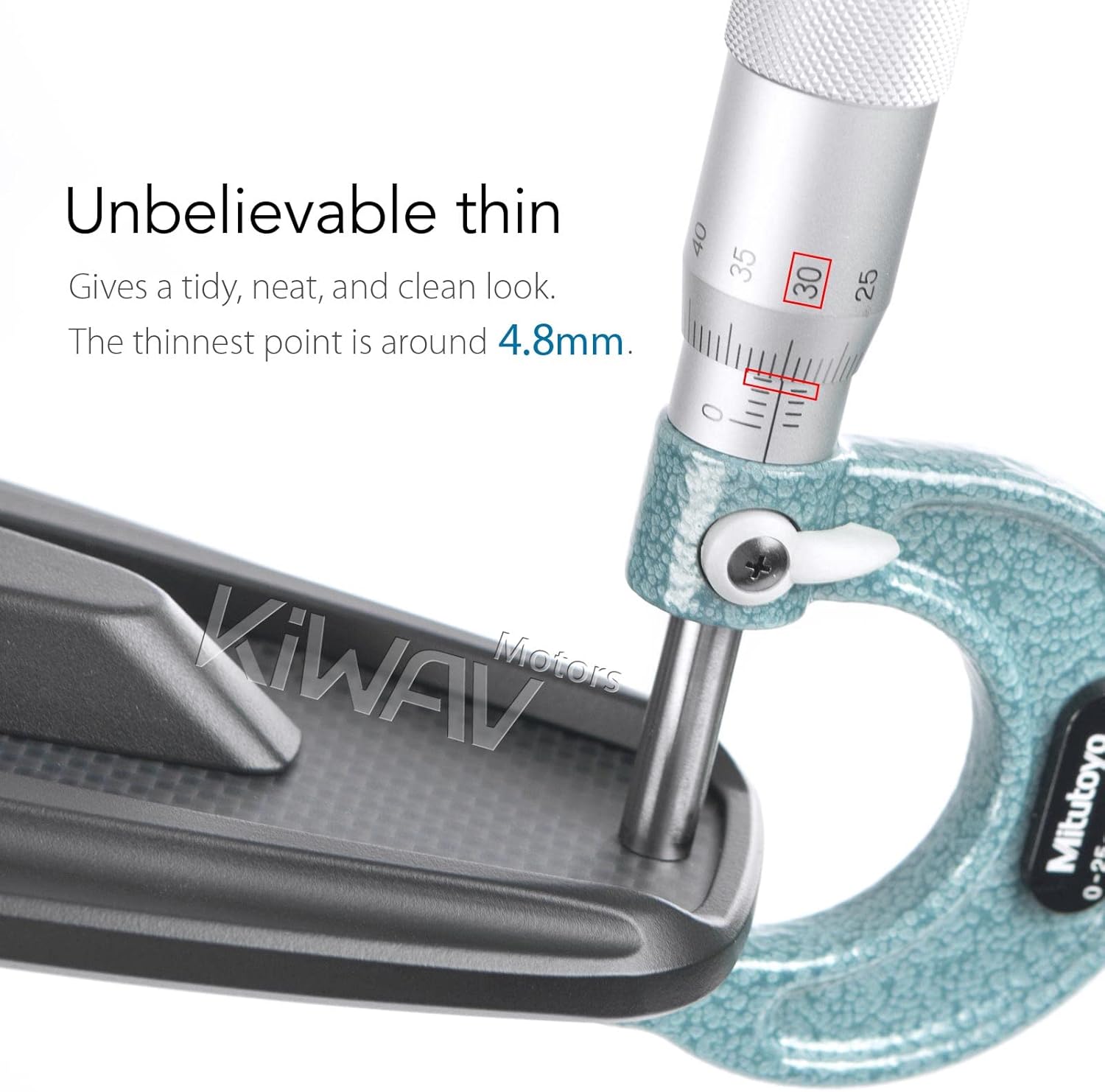 KiWAV Mamba Matte Carbon Rear View Mirrors Universal Fit compatible for 10mm Mirror Thread and Harley Davidson