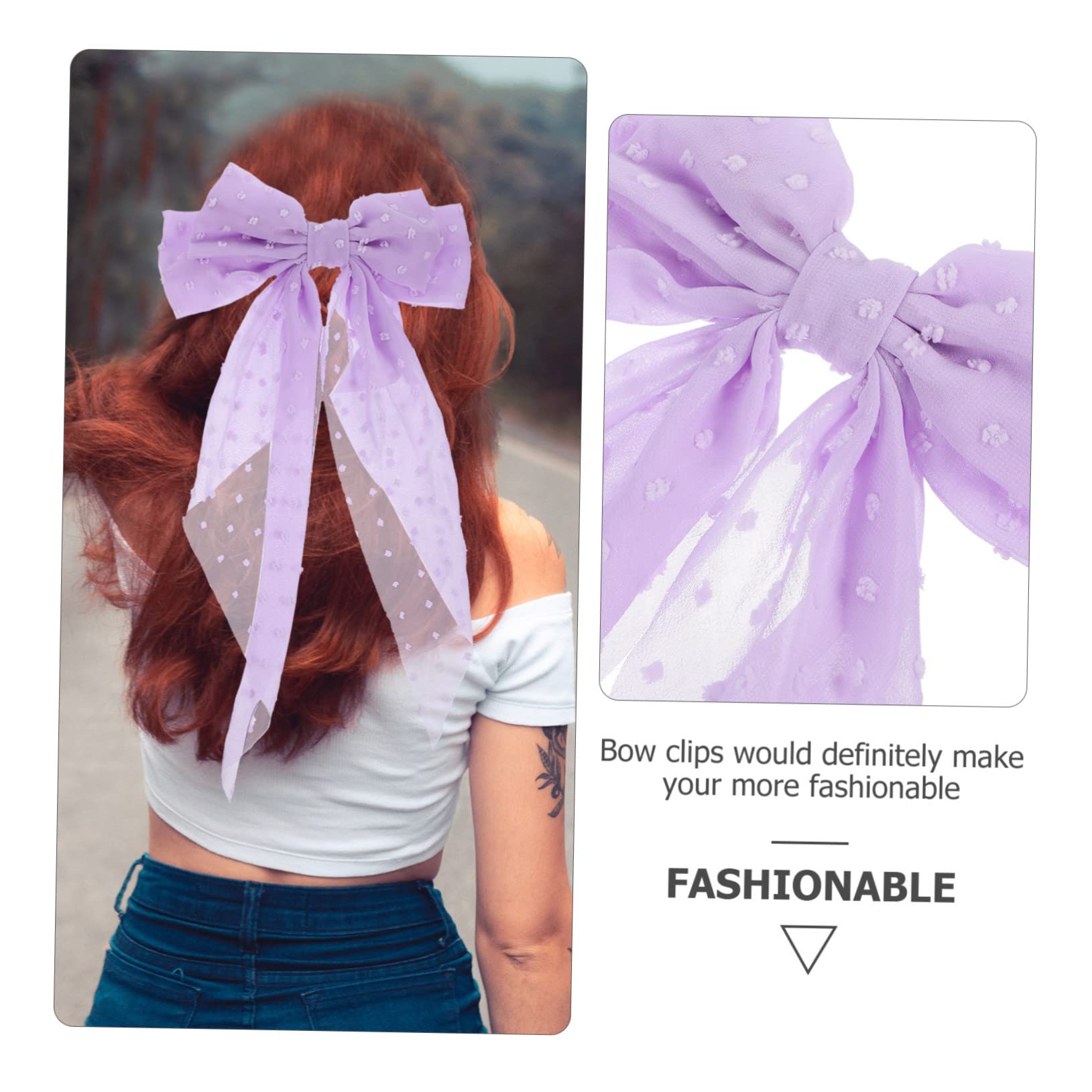 FRCOLOR 8 Pz forcina ad forcine francesi butterfly clips poggia bacchette elastici per in raso molletta nastrino grandi fiocchi di mollette per spessi trucco