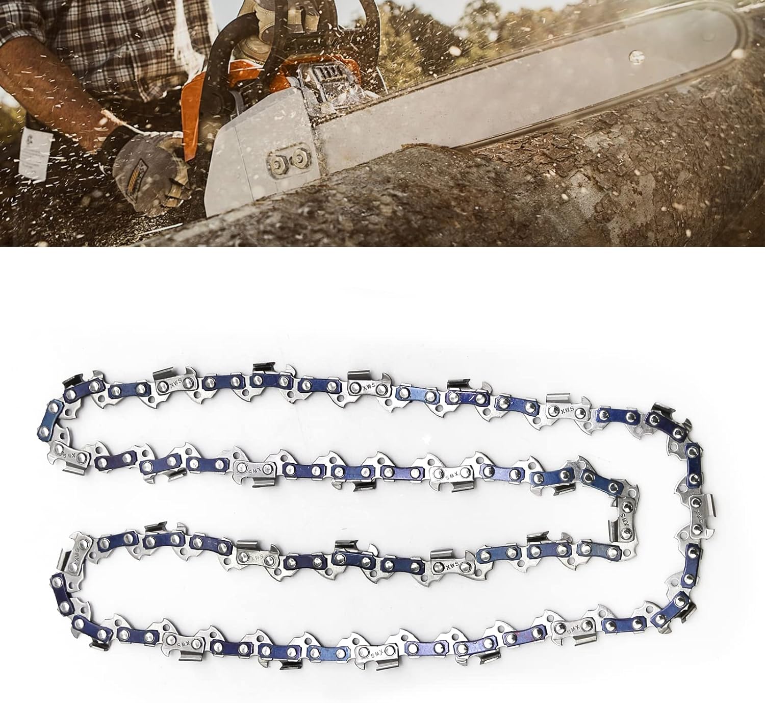 2Pack 16" Chainsaw Saw Chain Blade 3/8"LP .050" 56DL