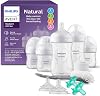 Set de Regalo Philips Avent Natural Response - 3 Biberones de 4 oz con Tetina de Flujo Lento (Nivel 2), 2 Biberones de 9 oz con Tetina de Flujo Medio (Nivel 3), 2 Tetinas Extra, 2 Chupetes Soothie 0-3m, SCD838/02 Certificado GreenCircle: Etiqueta de Hechos Ambientales Certificados 1