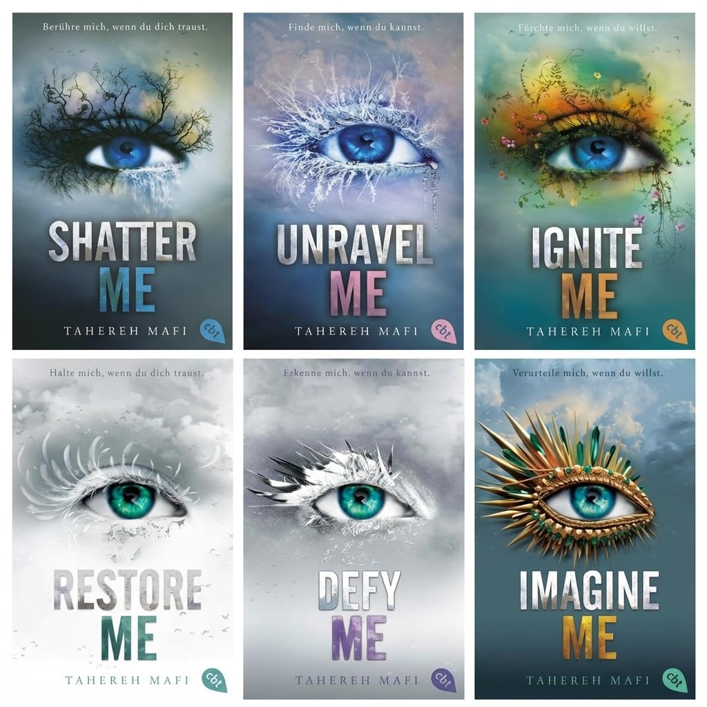 Tahereh Mafi Shatter Me Reihe Band 1-6 – Young Adult Romantasy, dystopische Fantasy Romance – Bücher Set mit exklusviem Lesezeichen – BookTok-Sensation, TikTok made me buy it – Enemies to Lovers