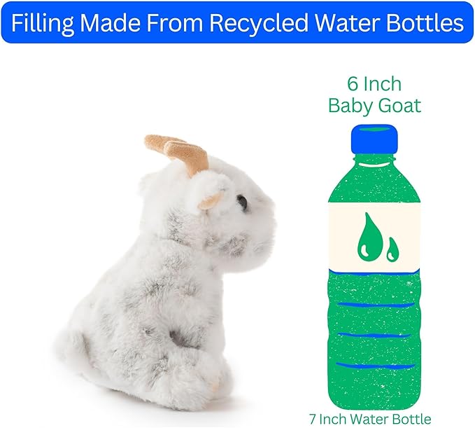 Peluche de Cabra The Petting Zoo 6 pulgadas para niños miniatura 11