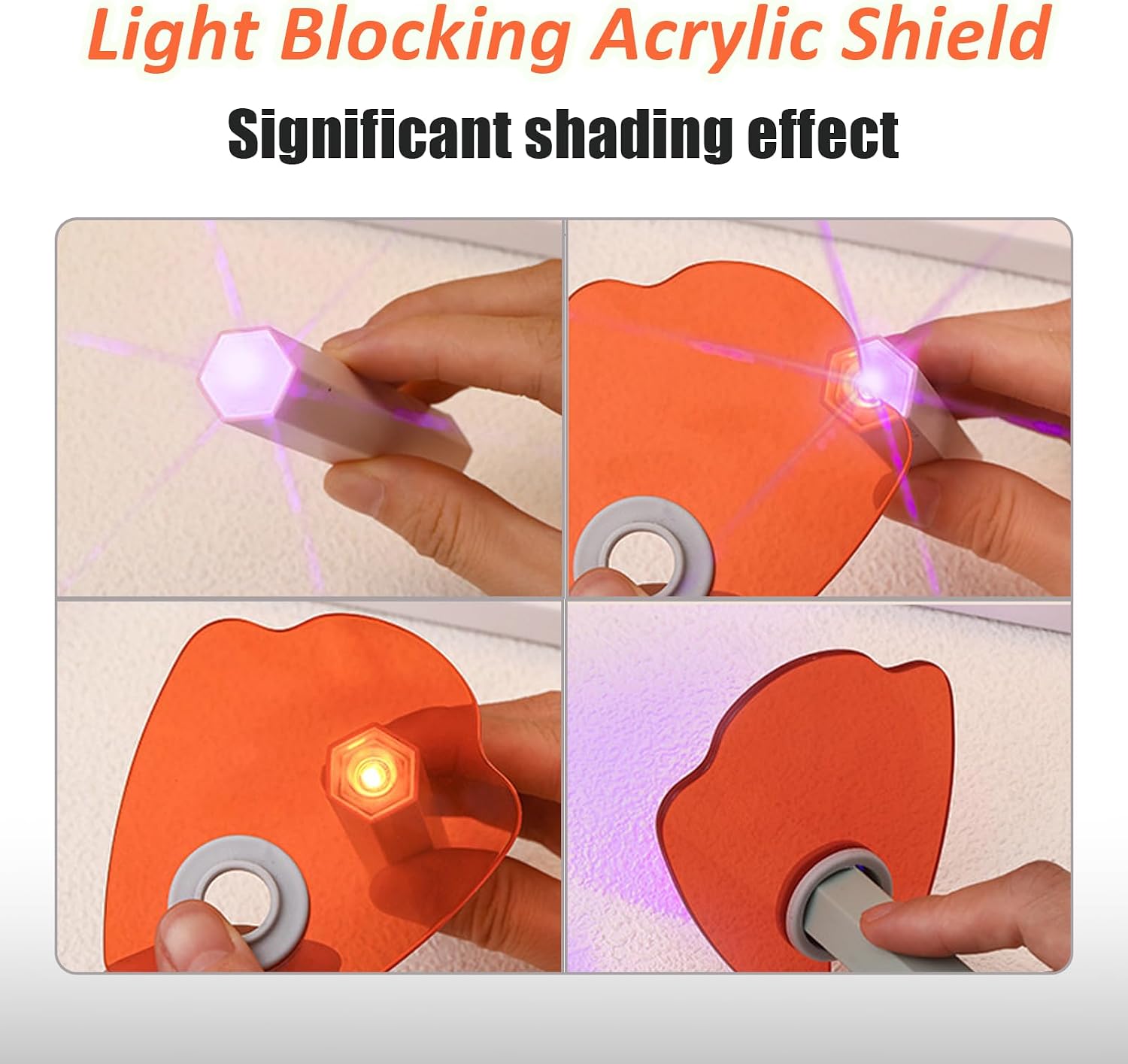 YUYTE Light for Gel Nail Lights, Handheld Nail Curing Lamp Blocking Board, Eye Protective Shade Panel for Manicure, ABS Material, Salon and Home DIY Accessory