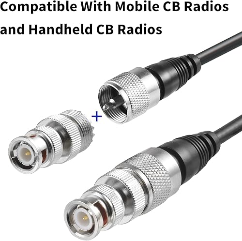 Miniatura 4 de Antena de radio CB de base magnética de 27 MHz de largo alcance con conector macho PL-259 BNC para radio móvilautomóvil cobra Midland Uniden Maxon