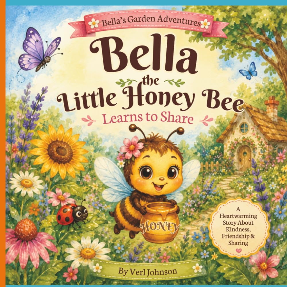 Bella the Little Honey Bee Learns to Share: A Heartwarming Watercolor Picture Book About Kindness, Friendship & Sharing for Kids Ages 3–7 | Includes ... Garden Activities (Bella's Garden Adventures)