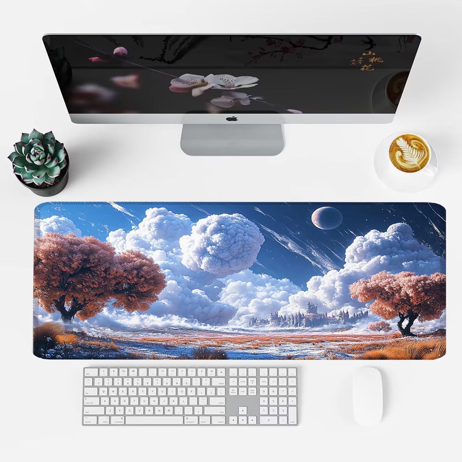 Podkładka pod mysz, podkładka pod mysz XXL 1200 x 600 podkładka pod mysz dla graczy, wodoodporna gumowa podstawa, duża podkładka pod mysz do gier na biurko szyte krawędzie wodoodporna antypoślizgowa