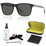 GG0381SN Designer Sunglasses: Elegant Square Frame Eyewear with Premium eSHADES Kit - Epitome of Luxury and Style