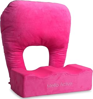 Mello Active BBL Pillow After Surgery Recovery Set – Doctor-Recommended BBL Pillow with Back Support Cushion – Firm, Lightweight & Portable – Ultimate Comfort for Home, Car & Office Pink