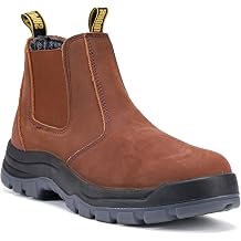 CONRAD Mens Chelsea Slip-On Work Boots - Soft Toe, Composite Toe, Waterproof, Slip Resistant, Safety Shoes