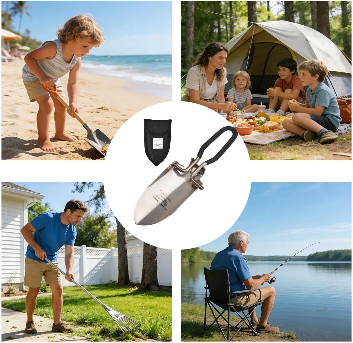 Garden Trowel, Ergonomic Handle, 22.5x6.5x2cm, Garden Plant Scoop, Non-Slip Grip Gardening Tool, Multi-Purpose, for Hiking, Backpacking, Camping, Beach, Fishing