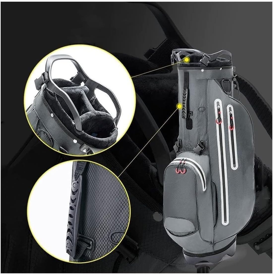 Golf Equipment Golf Stand Bags for Men Portable Lightweight Golf Club Cart Bags Women Golf Club Carry Bags (Color : Red)