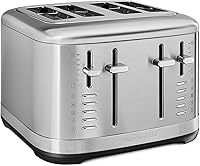 KitchenAid KMT4109SX 4-Slice Toaster, Extra-Wide Slots for Bagels & Artisan Bread, Brushed Stainless Steel