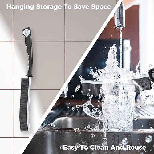 Miniatura 5 de Cepillo de limpieza para huecos de hendiduras, cepillo de limpieza de hendiduras de cerdas duras, cepillos multifuncionales para uso doméstico,