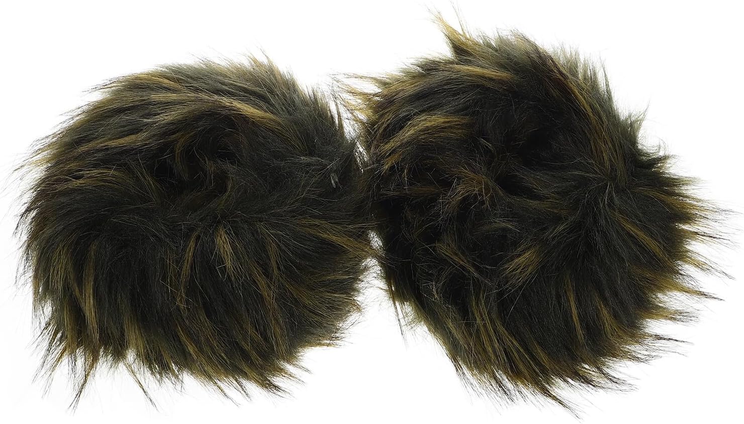 Toyvian Faux Fur Arm Warmers and Wrist Plush Fur Arm Sleeves in Military Green for Women