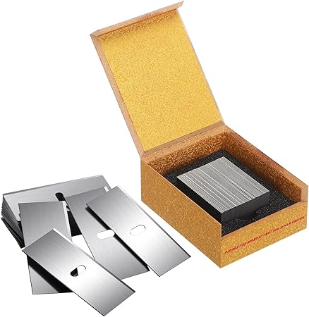 Leriton 100 Pcs Replacement Mat Blades Stainless Steel Mat Cutter Blade for Framing