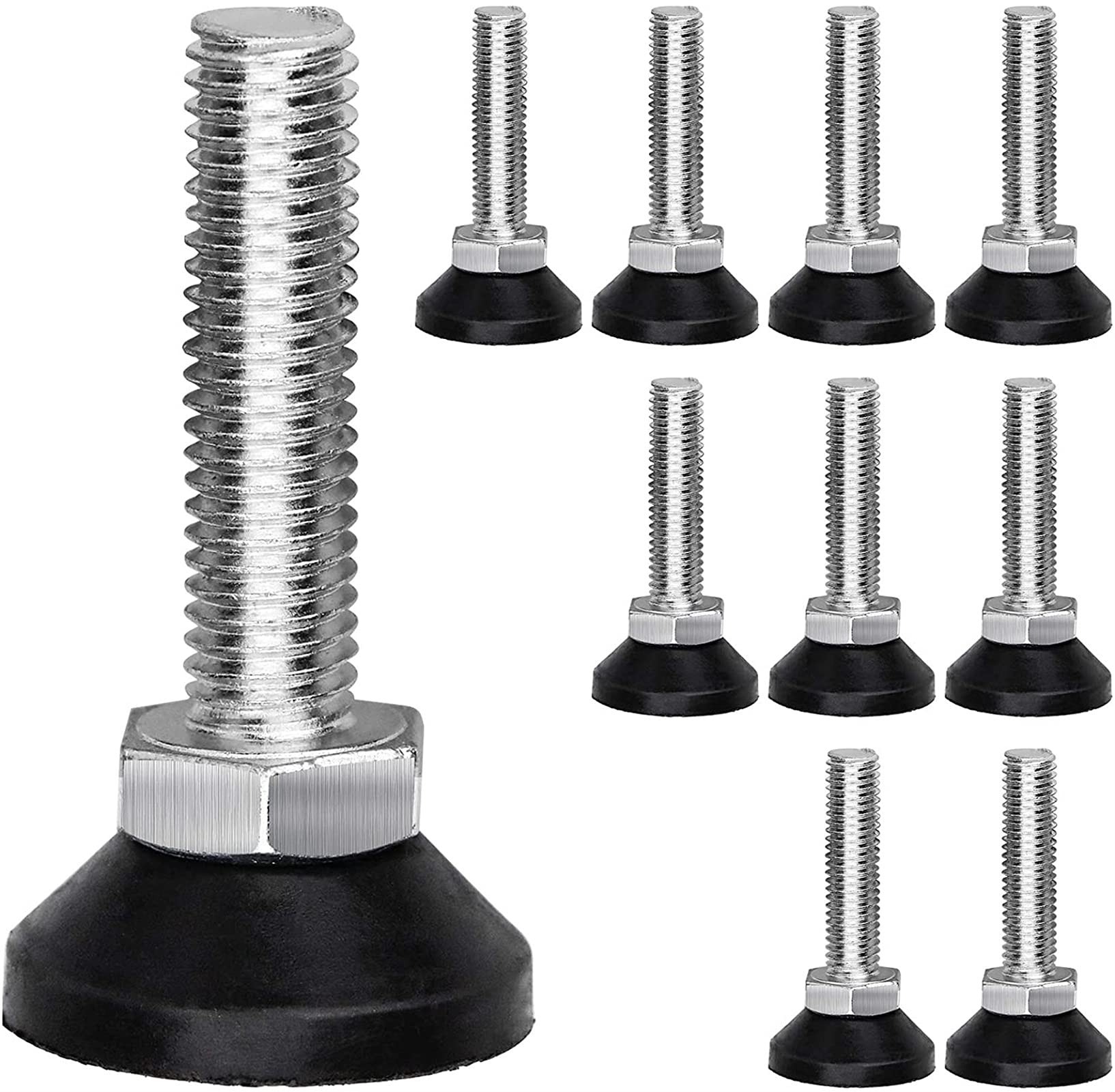 Buy WSH 10Pcs Furniture Levelers Feet M10 x 40mm Threaded Adjustable