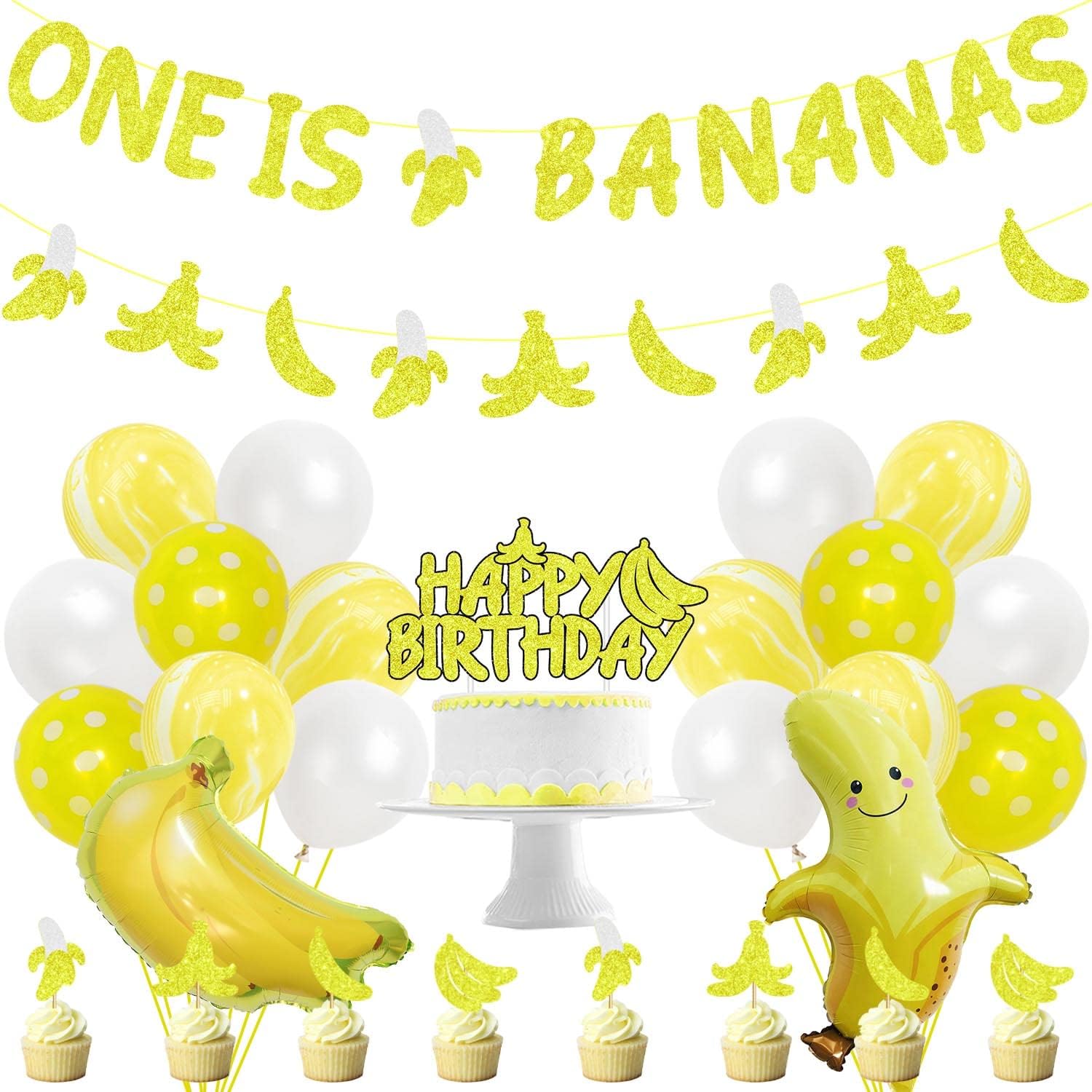 35Pcs Banana 1st Birthday Party, Bananas 1st Birthday Party