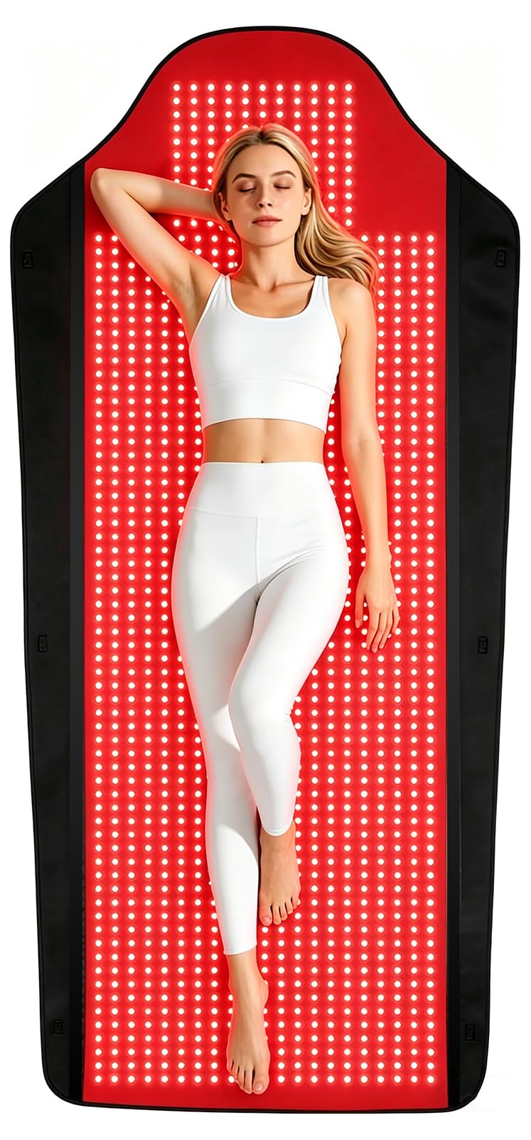 Photo 1 of Xefinic Full Body Red Light Therapy Mat with 1707 LEDs, 3-in-1 660nm & 850nm TPU Infrared Light Blanket, 73" x 36" Foldable Therapy Pad with Timer Controller Pulse Modes for Home Use 192W