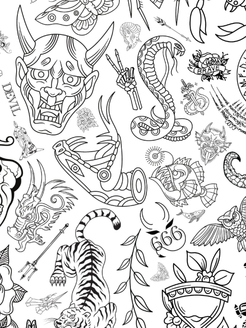 XL Tattoo Sketchbook: Large Drawing Pad Blank Graph Paper and White Paper: 300 Pages A4 for Artists, Creative, Personal, and Recording Ideas Gift Cool Notepad