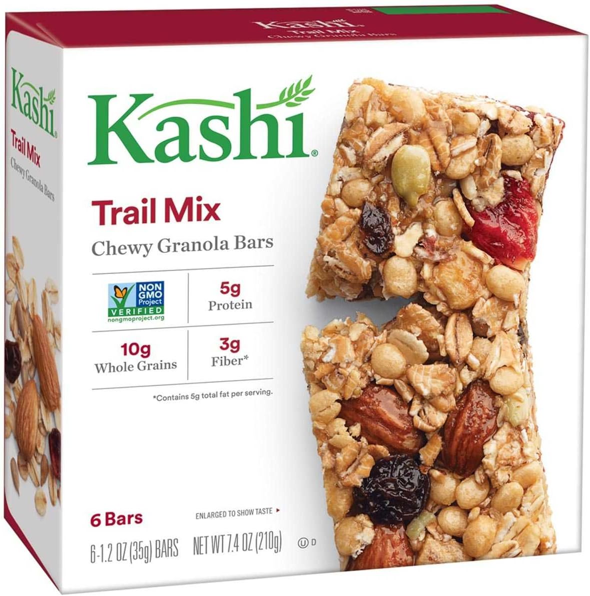Kashi TLC Trail Mix Chewy Bar, 1.2ounce Bars, 6 Bars per