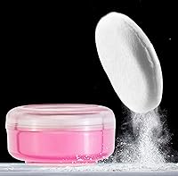 Vista 4 de R-NEU Polvo corporal para mujeres con borla de polvo, 100% libre de talco, elegante polvo perfumado de pétalos de rosa, después del baño para piel