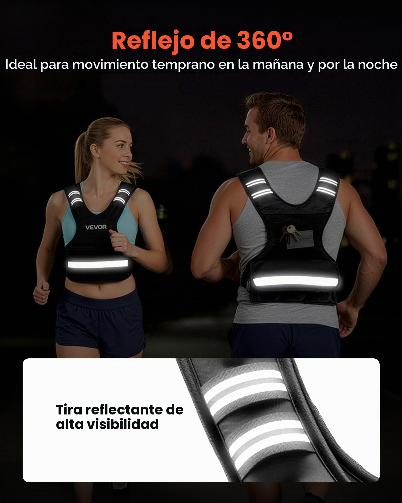 VEVOR Chaleco Lastrado Ajustable de 4,66 kg, Chaleco Ponderado con Forma de X, con 8 Paquetes de Pesas Extraíbles de 0,45 kg, para Entrenamiento de Fuerza, Correr, Fitness, Desarrollo Muscular