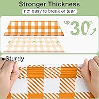 Vista 44 de Smiry Paquete de 10 Manteles Desechables de Cuadros Vichy Azules - 54" x 108" Mantel de Plástico de Servicio Pesado, Cubiertas de Mesa Impermeables