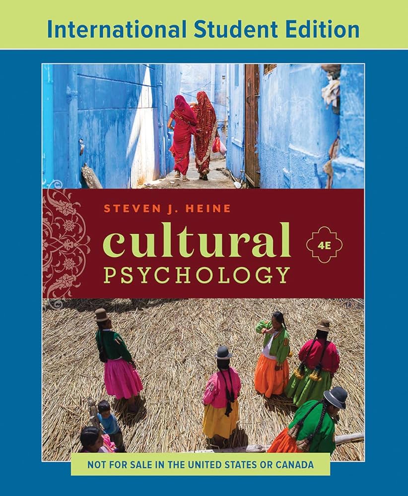 Cultural Psychology: Steven J. Heine: 9780393421873: Amazon