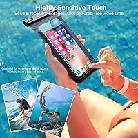 Vista 4 de SYNCWIRE Bolsa impermeable para teléfono [paquete de 2] - Funda universal IPX8 impermeable para teléfono con cordón compatible con iPhone