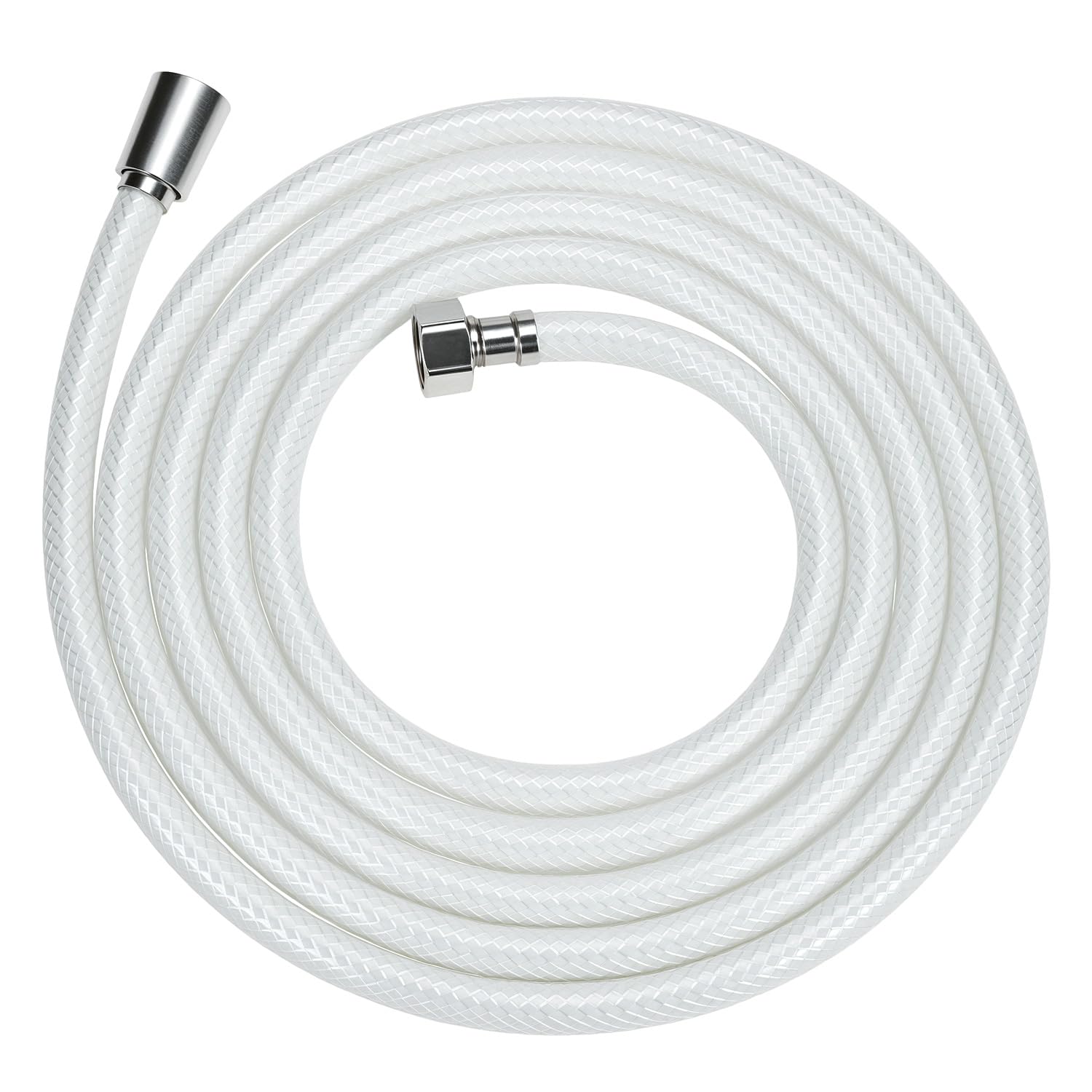 Qwork White Qwork® Pvc 3M Shower Hose, Anti-Kink High Pressure Shower Hose, Leakproof Replacement Pipe For Bath Taps