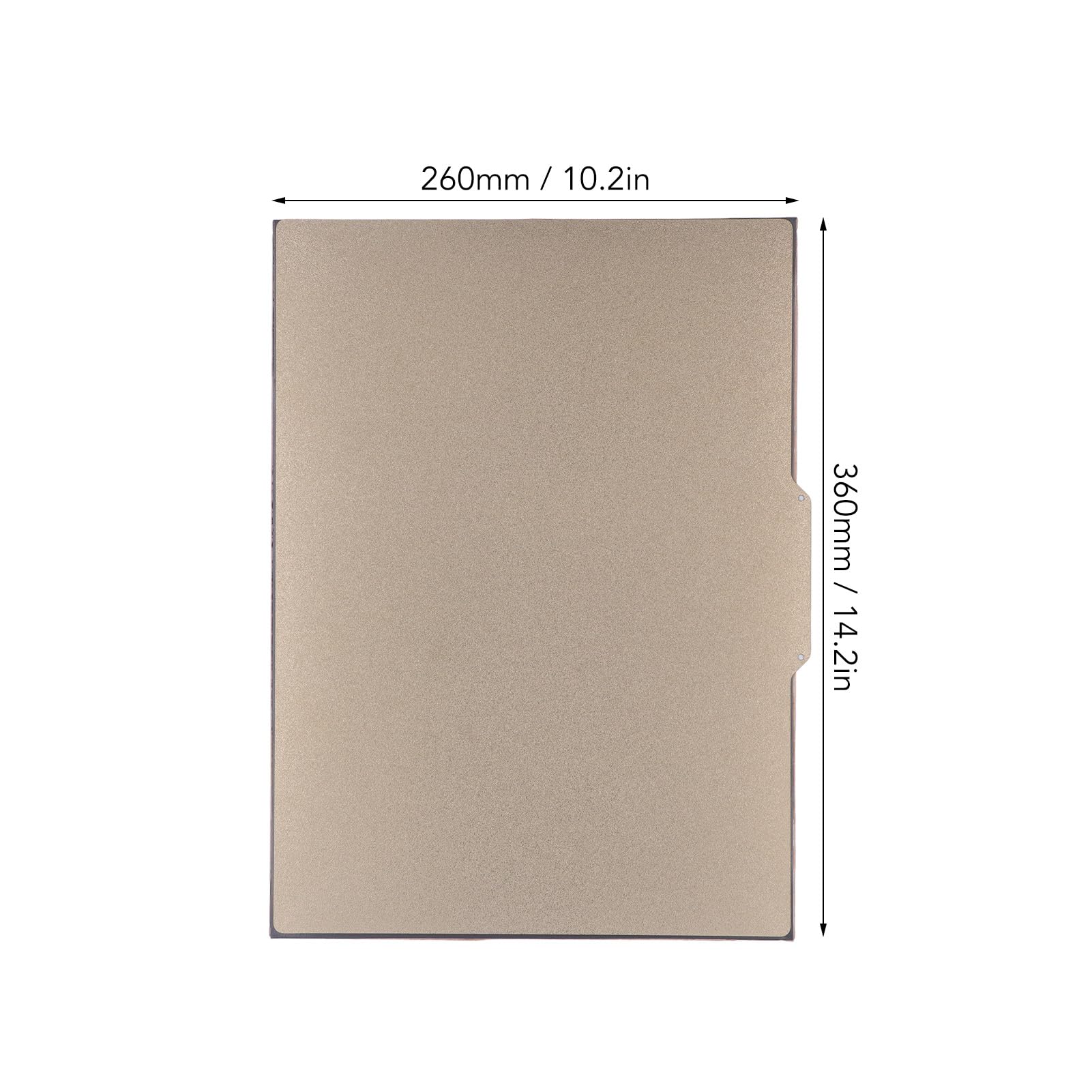 Doppelseitige, PEI-pulverbeschichtete Federstahl-Bauplatte, magnetisches 3D-Drucker-Druckbett, 260 x 360 mm mit weicher Magnetbasis für A8, hochtemperaturbeständig bis 200