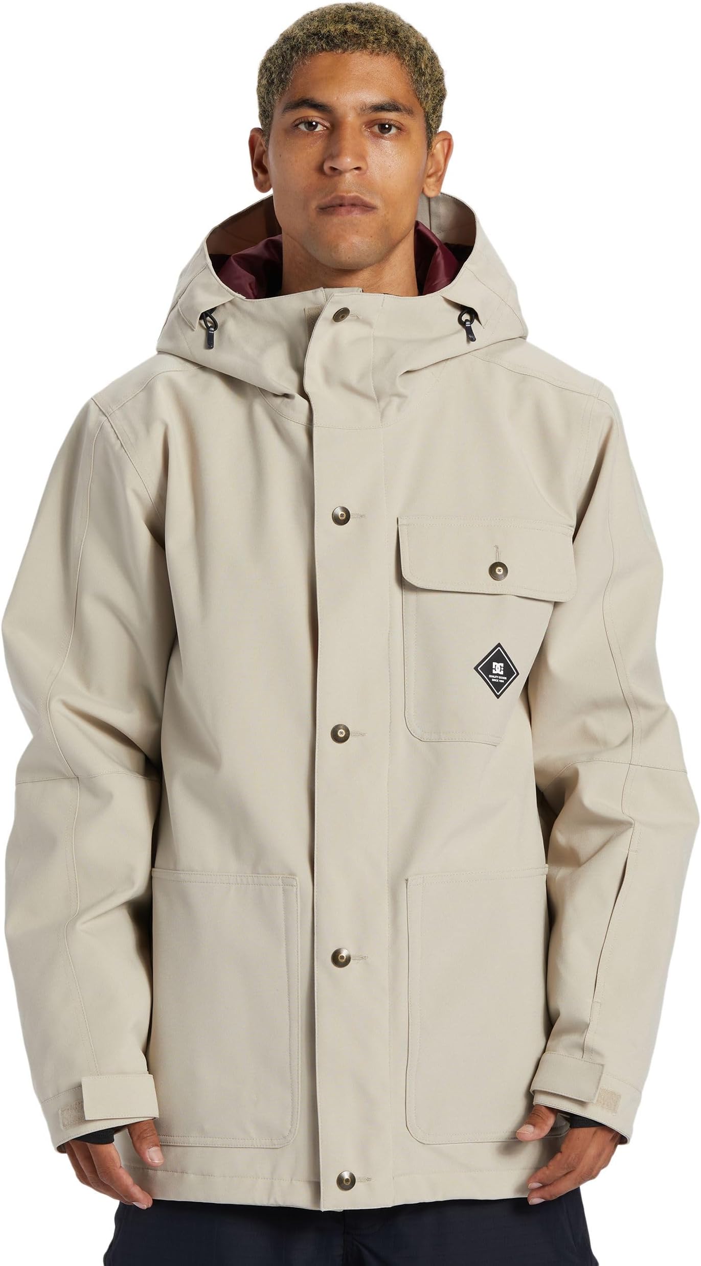 DC Shoes Men's Insulated Snowboard Jackets - Servo Jacket | Plaza Taupe, X-Large
