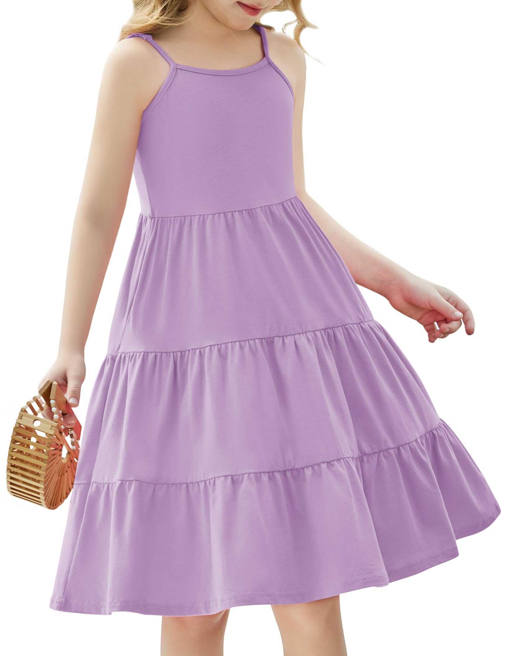 Arshiner Toddler Summer Cami Dress Boho Sundress Casual Sleeveless Dresses