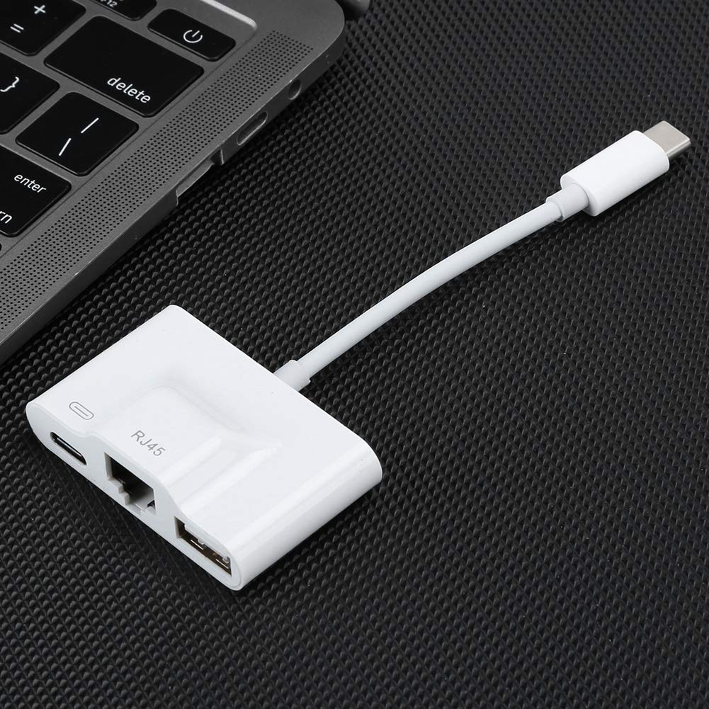 Adattatore Ethernet ricaricabile USB, cavo compatto di tipo C