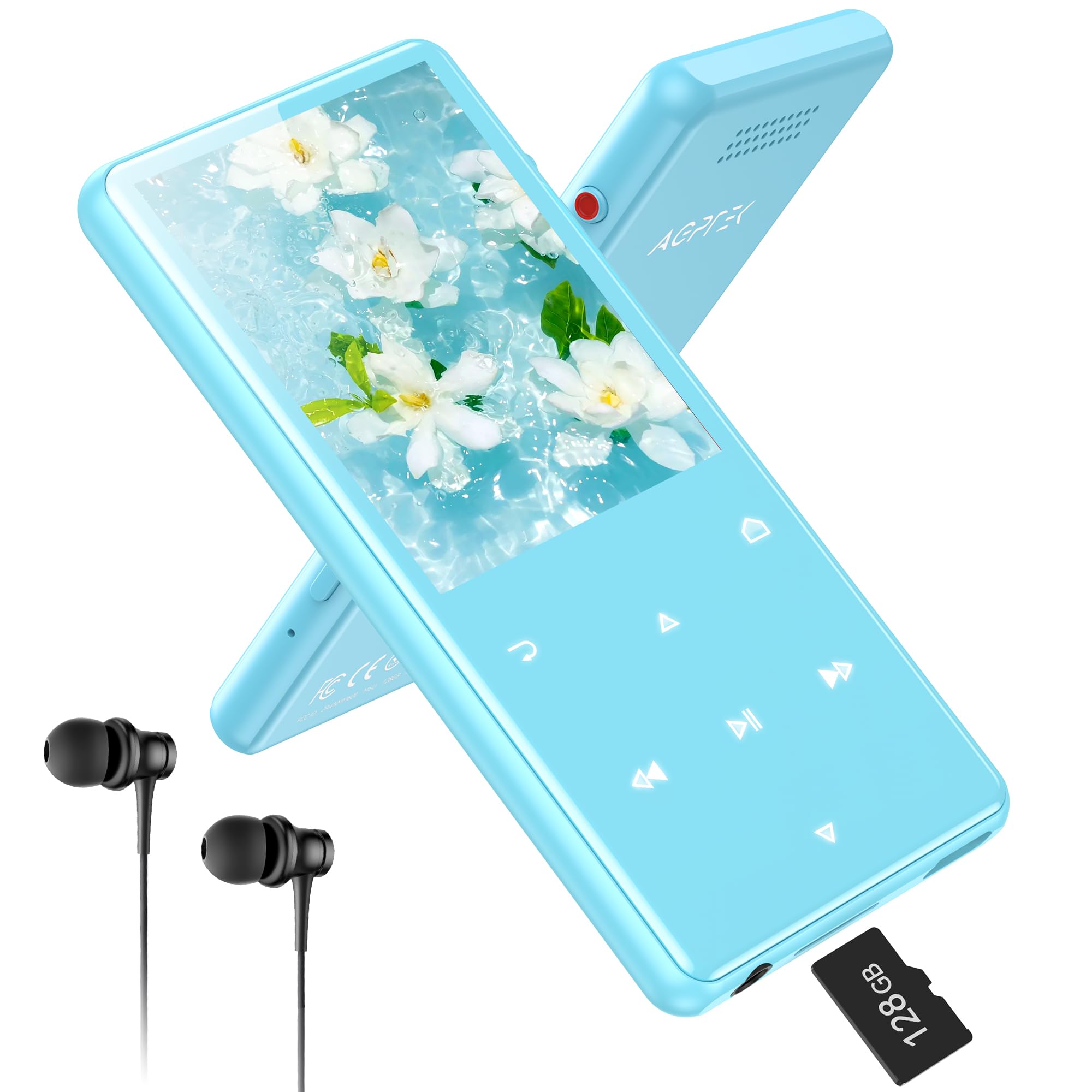 AGPTEK 128 GB MP3 Player mit Bluetooth 5.4, 2,4 Zoll Musik-Player
