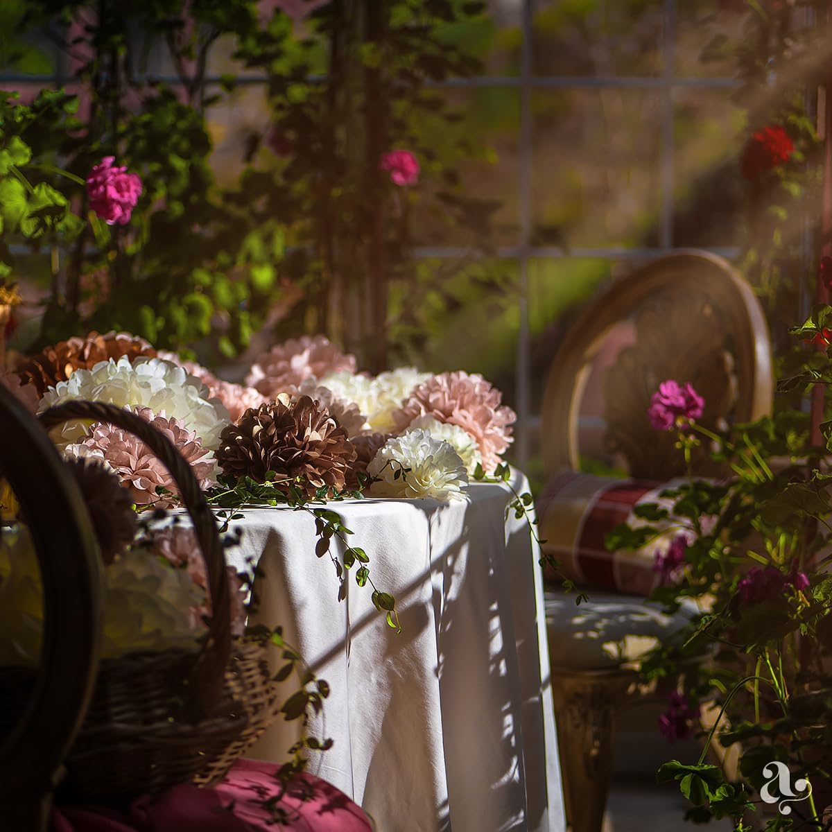 Boho Paper Pom Poms - Blush Pink Tissue Paper Flowers - Pink Decorations for Birthdays, Bridal Shower Decor, Boho Baby Shower Decorations for Girls, Birthday Decor for Women, Tea Party Showers