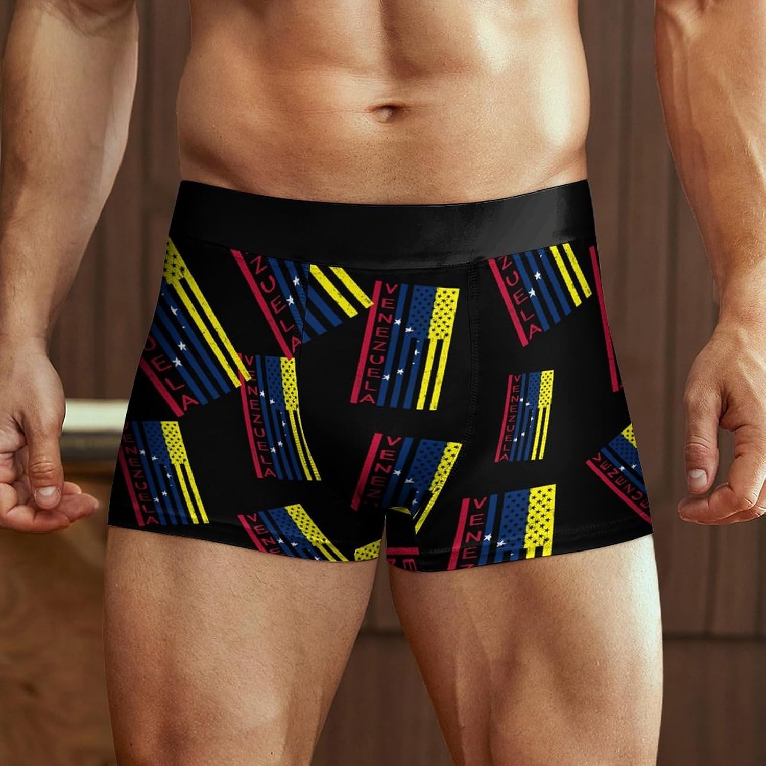 Venezuela U.S. Flag Country Pride Men's Underwear Boxer Briefs Breathable Shorts Elastic Waistband