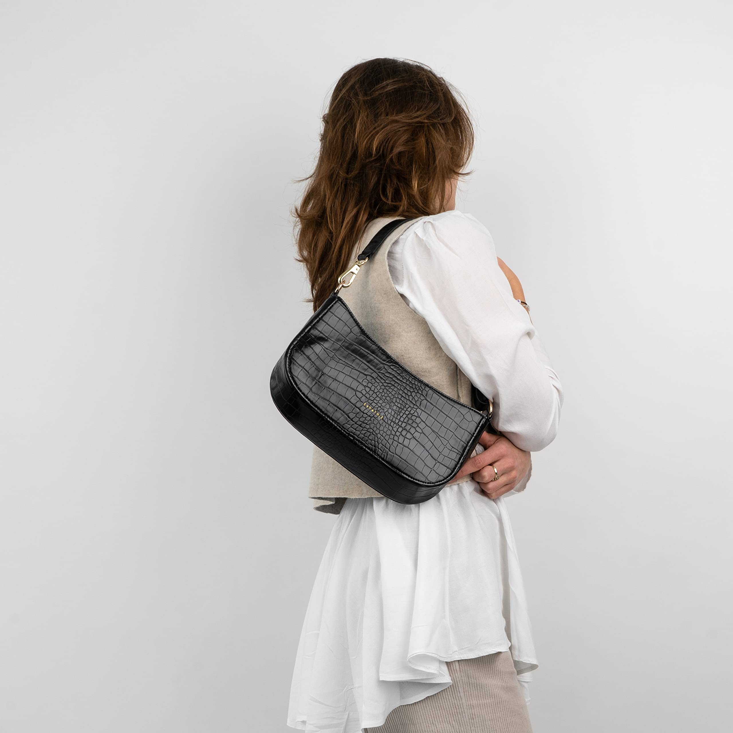 Expatrié Borsa a Tracolla - Féline - Piccola Borsetta da Donna in Pelle Vegana per il Tempo Libero e il Lavoro - Elegante