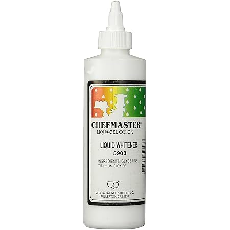 Chefmaster Liquid Whitener Liqua-Gel® Food Coloring | Brighter Whites & Pastels | Professional-Grade Dye | Icing, Frosting, Candy Apples & Baking | Fade-Resistant | Easy-to-Use | Manufactured in USA | 16 oz