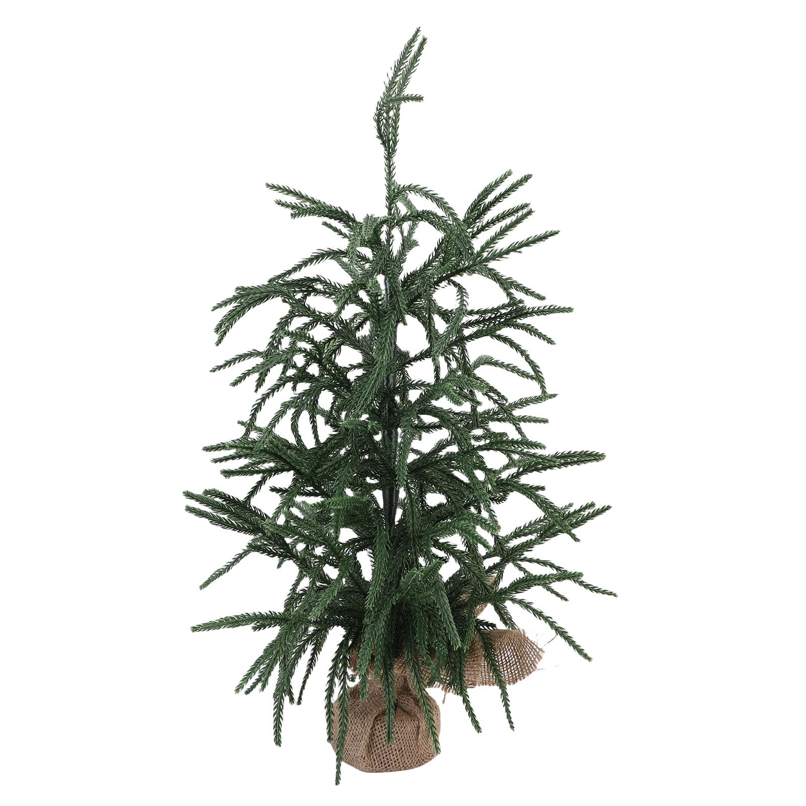 Piccolo albero di Natale artificiale, 60 cm, mini pino verde, decorazione da tavolo per casa, centrotavola per le vacanze, decorazione per tavolo da pranzo al chiuso